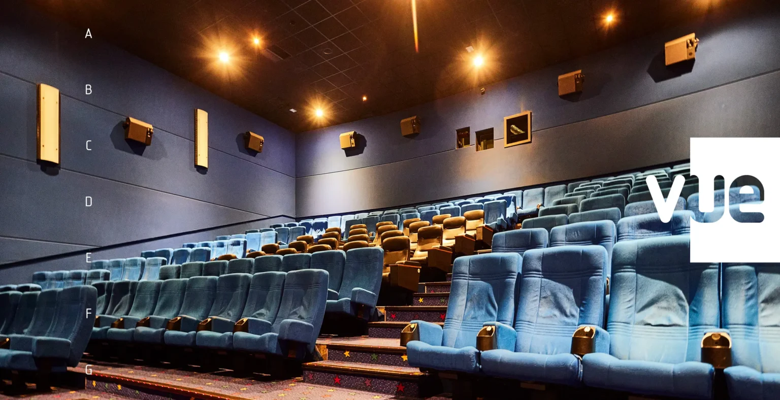 Vue Cinema, Carlisle auditorium with blue seating